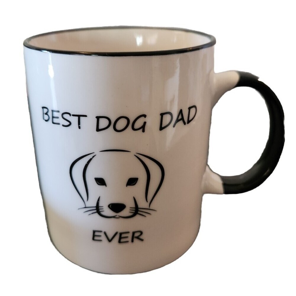 Mecai Dog Dad Mug-Best dog dad ever-11 OZ Coffee Cup,Dog Lover Gifts For Men Him